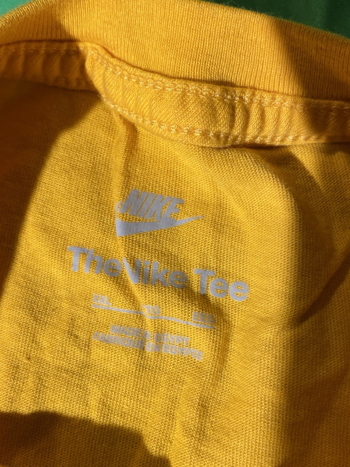 Nike T-Shirt Men’s Yellow Spellout Swoosh Graphic Tee Short Sleeve Casual Shirt gallery