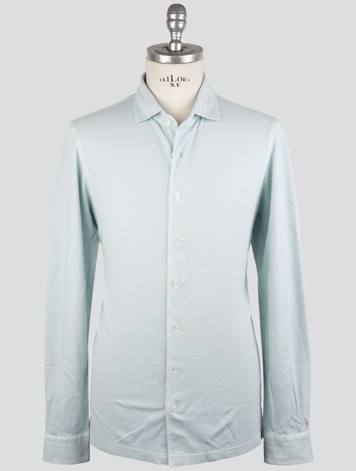 NEW GRAN SASSO LIGHT GREEN COTTON SHIRT EU 56 - US 46 - 2XL G3S97 gallery
