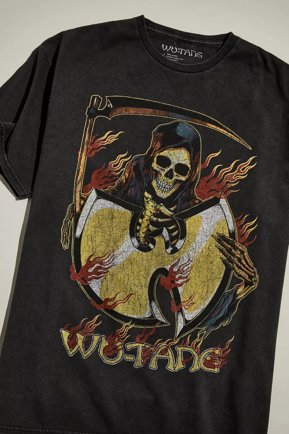 URBAN OUTFITTERS WU-TANG CLAN REAPER DISTRESSED S/S BLACK TEE T-SHIRT NEW gallery