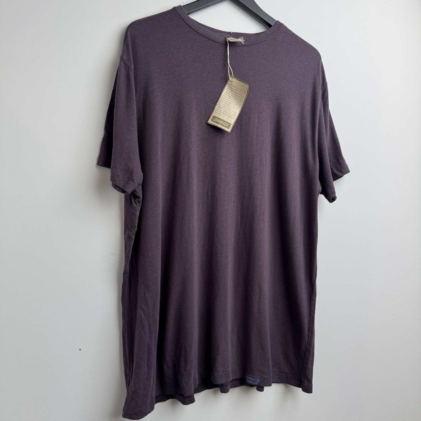 Onno Organic Cotton Shirt Mens XXL Purple Bamboo Blend Eco Friendly Basic NWT gallery