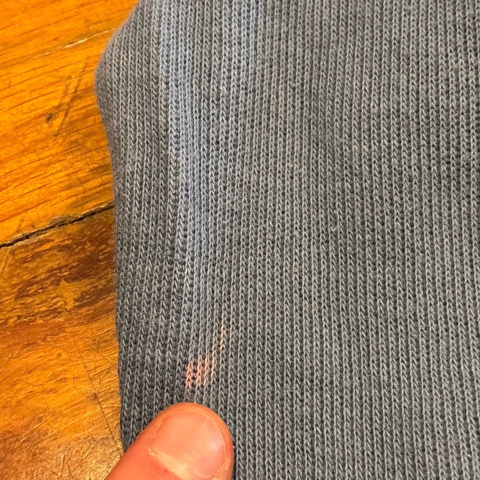 American Eagle Blue Stripe Ribbed Long Sleeve Thermal Shirt gallery