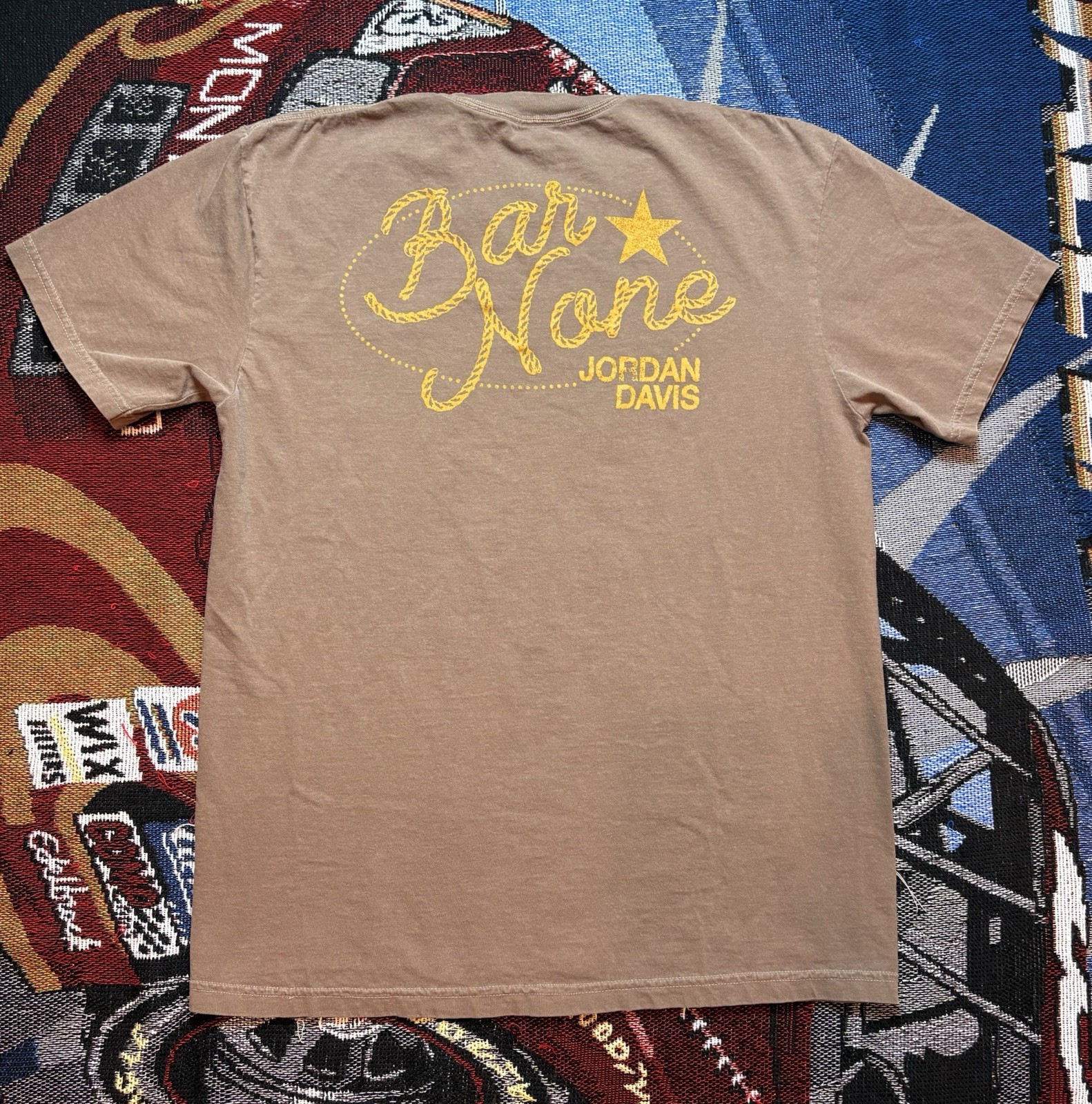 Jordan Davis Shirt Bar None Men Large Country Music Brown Official Merch gallery