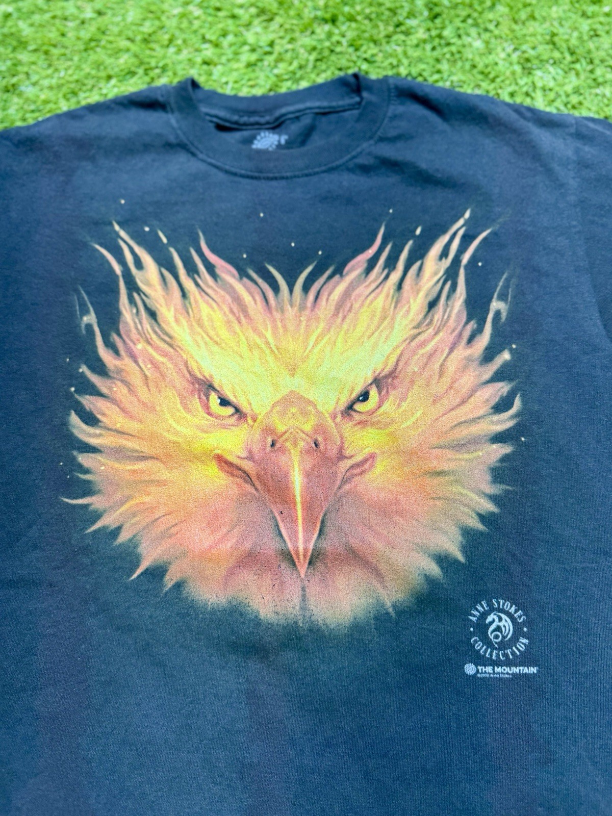The Mountain Anne Stokes Collection Eagle Graphic T-Shirt Men’s Size Small Black gallery