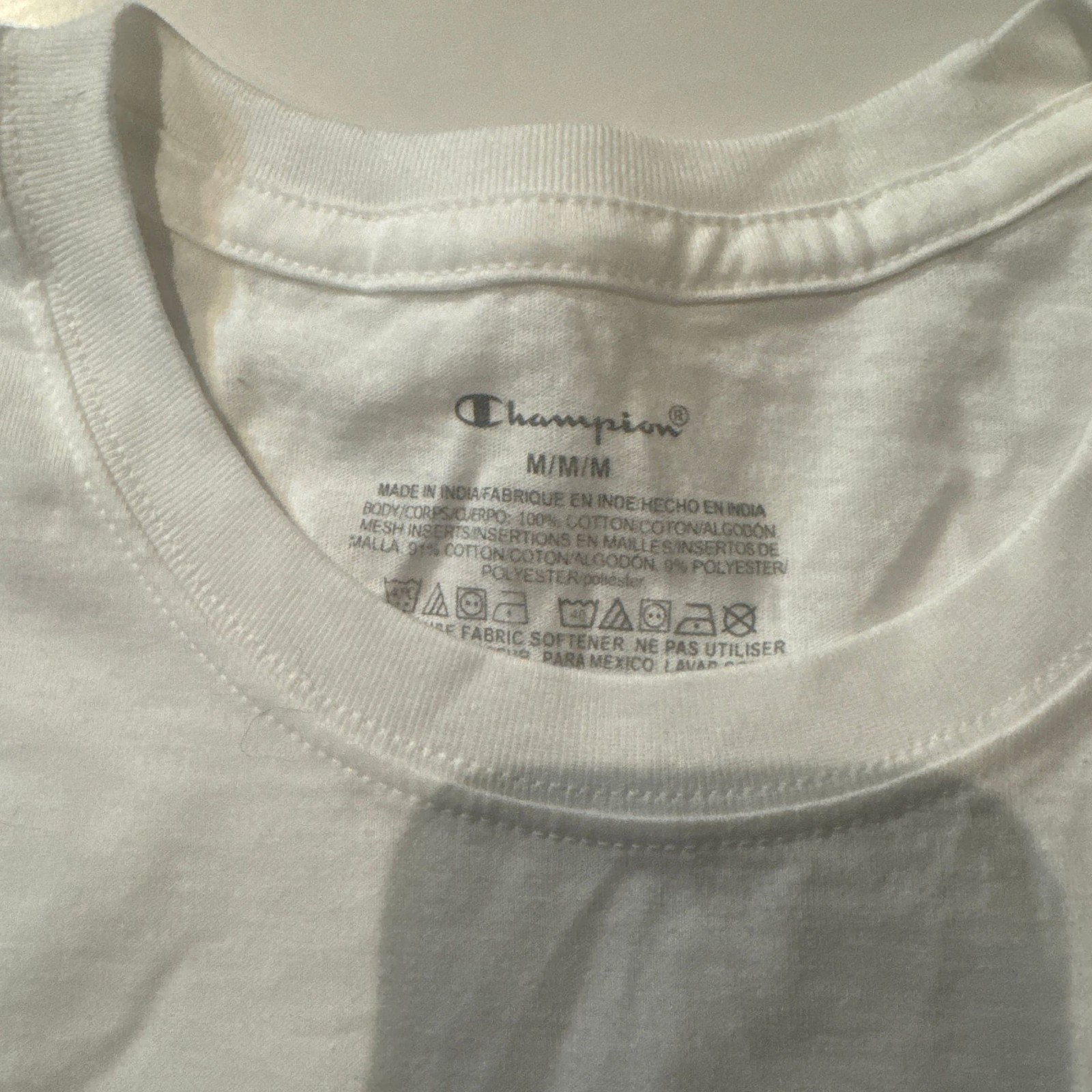 Champion Men's Heritage Mesh-Insert Short Sleeve Cotton T-Shirt White Size M Whi gallery
