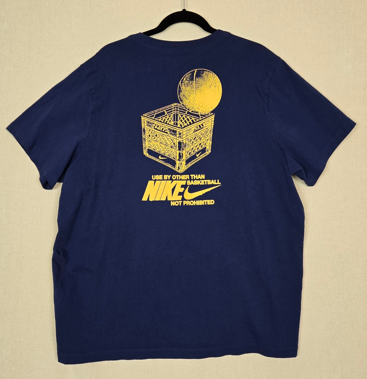 NIKE INC. "Basketball Crate" Mens Blue Cotton Short Sleeve T-Shirt size 2XL gallery