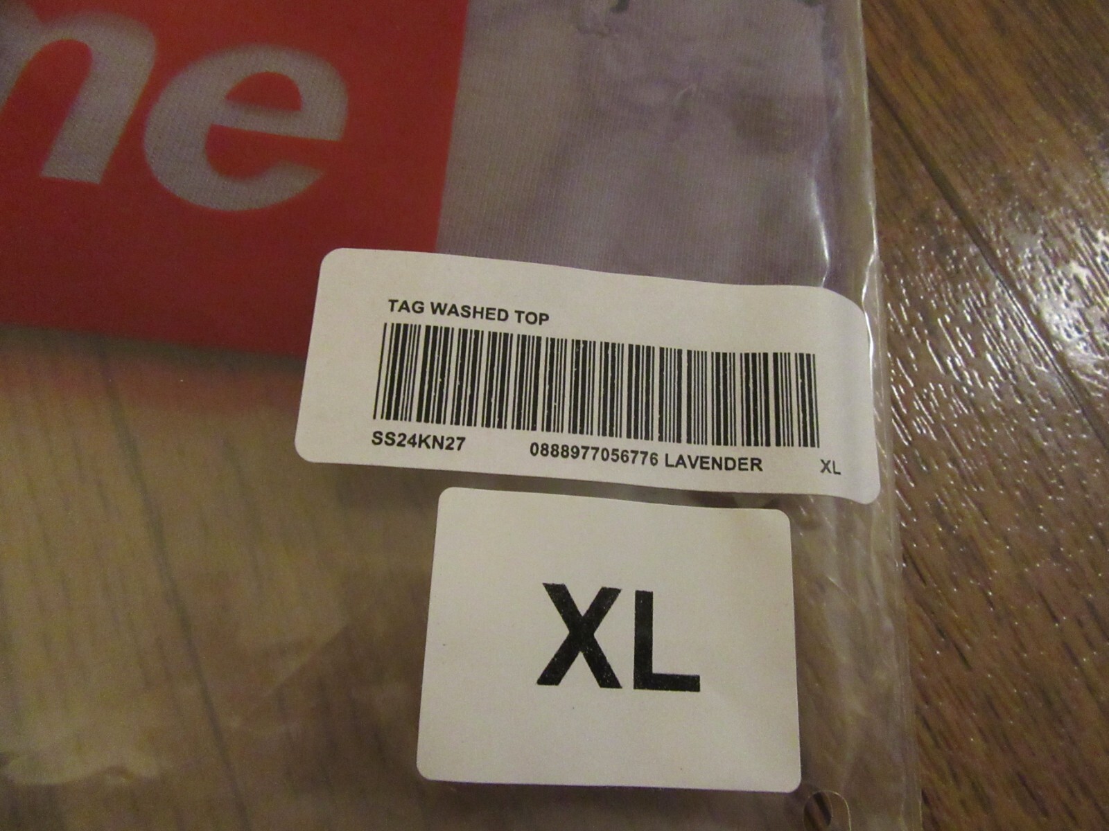 Supreme Washed Tag S/S Top Size XL Lavender SS24 Supreme New York 2024 Brand New gallery