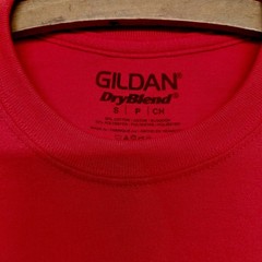 Gildan Mens SMALL Moisture Wicking Solid Cotton Short Sleeve Blank RED Shirt