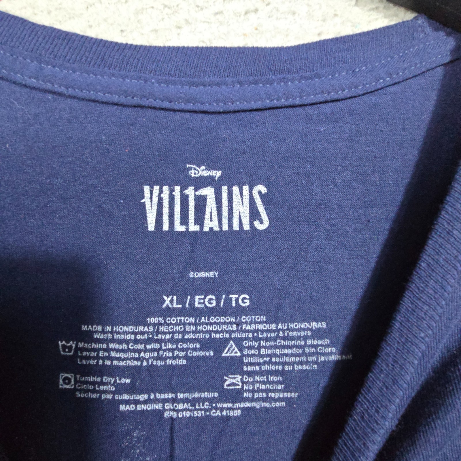 DISNEY VILLAINS SHIRT Mens XL BLUE ANIMATION CASUAL Distressed Retro NWT gallery