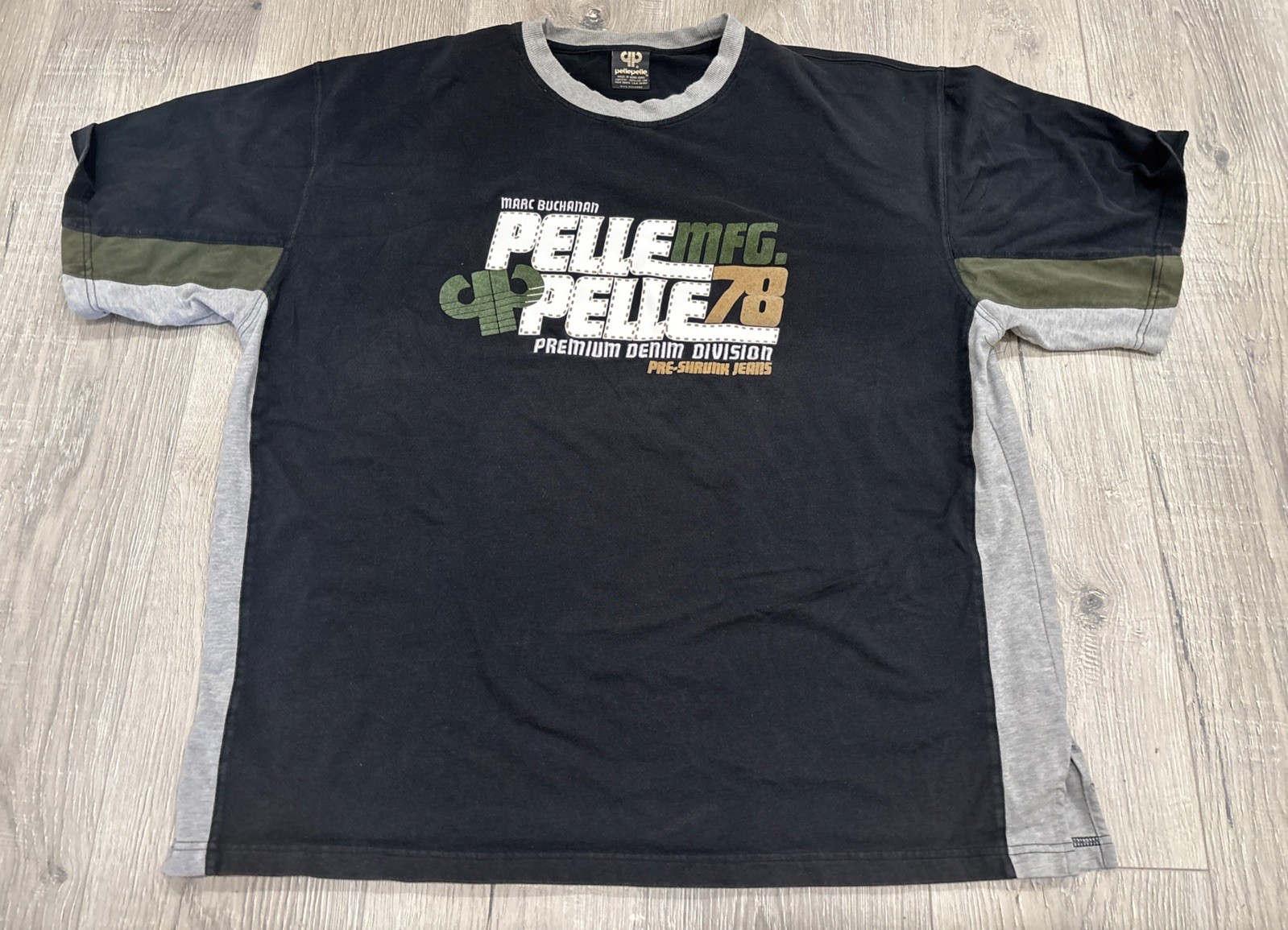 Pelle Pelle Shirt Men 2XL Embroidered Hip Hop 90s Skater Distressed
