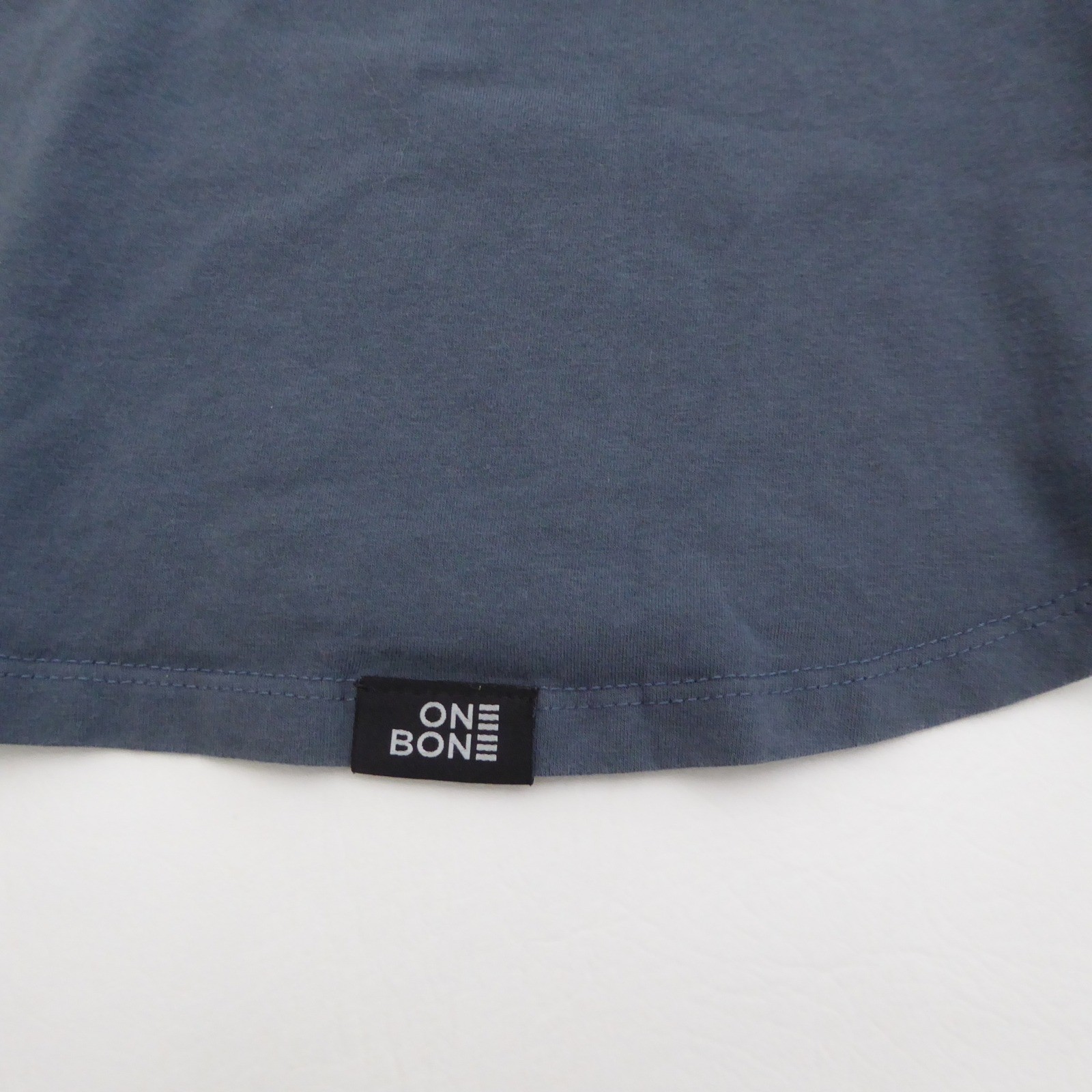 ONE BONE Mens Size 5 / 6XL Long Sleeve Scoop Crew Neck T Shirt OB106 Blue Cotton gallery