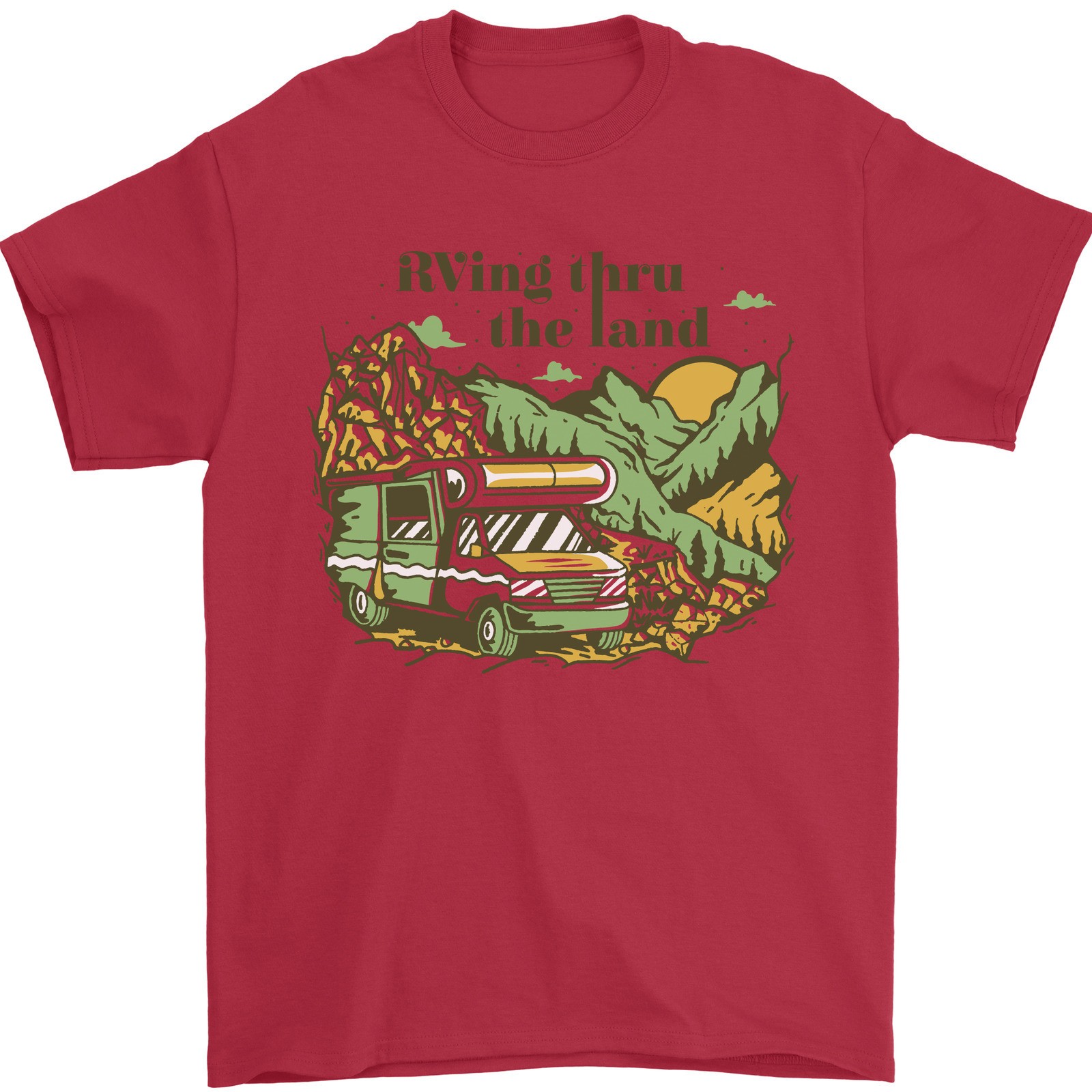 RVing Thru the Land RV Motorhome Camping Mens T-Shirt 100% Cotton gallery