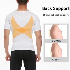 4 Pack Men Compression Undershirt Slim Tank Top Workout Vest Abdomen Body Shaper