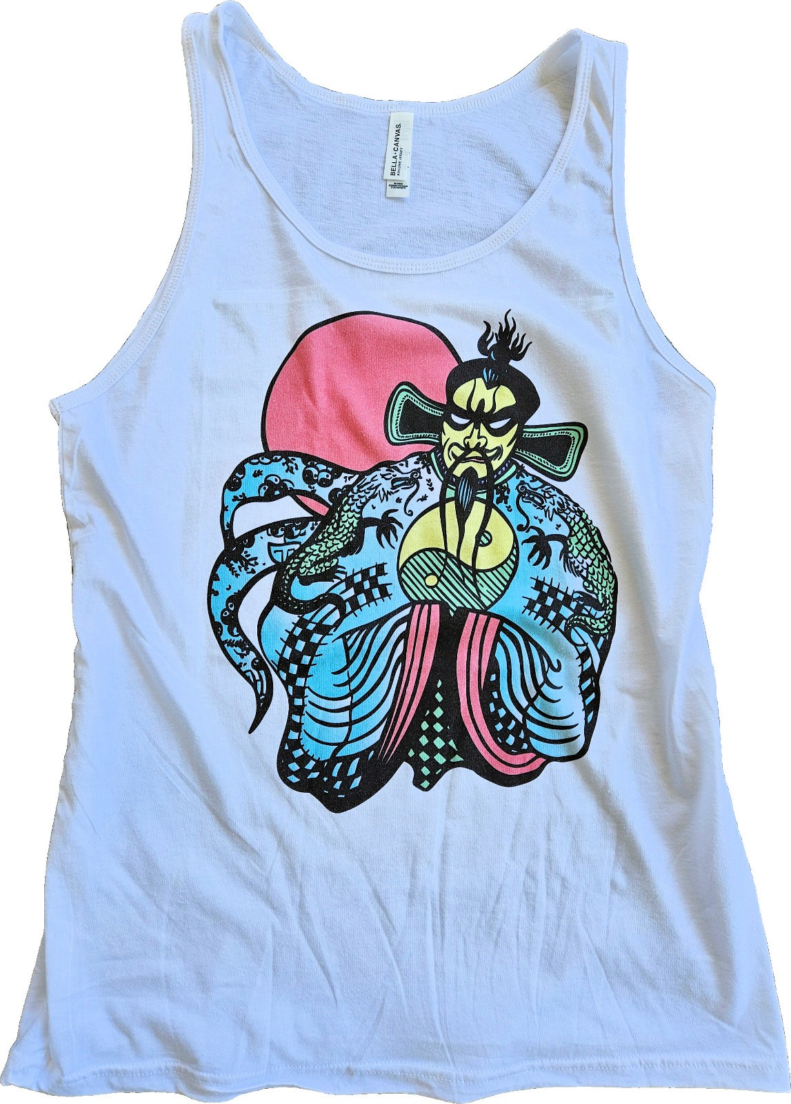 Fu Manchu White Tank Top Big Trouble In Little China Jack Burton Cosplay gallery