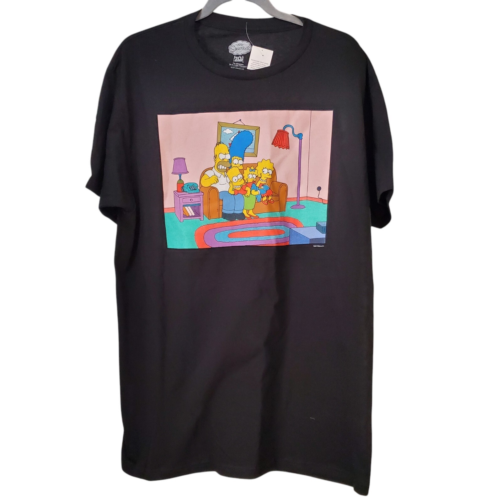 The Simpsons Men's Graphic Tee Black Large Cotton Very Lightweight Easy care gallery
