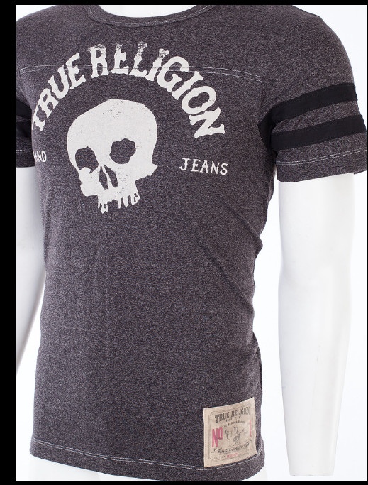 $89 TRUE RELIGION Black TRUE SKULL Short Sleeve Designer Graphic T-shirt NWT gallery