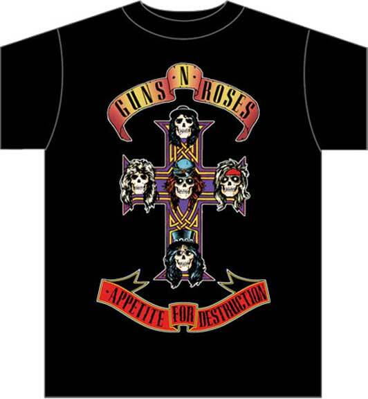 GUNS N ROSES Appetite For Destruction - Cross T SHIRT S-M-L-XL-2XL New Official gallery
