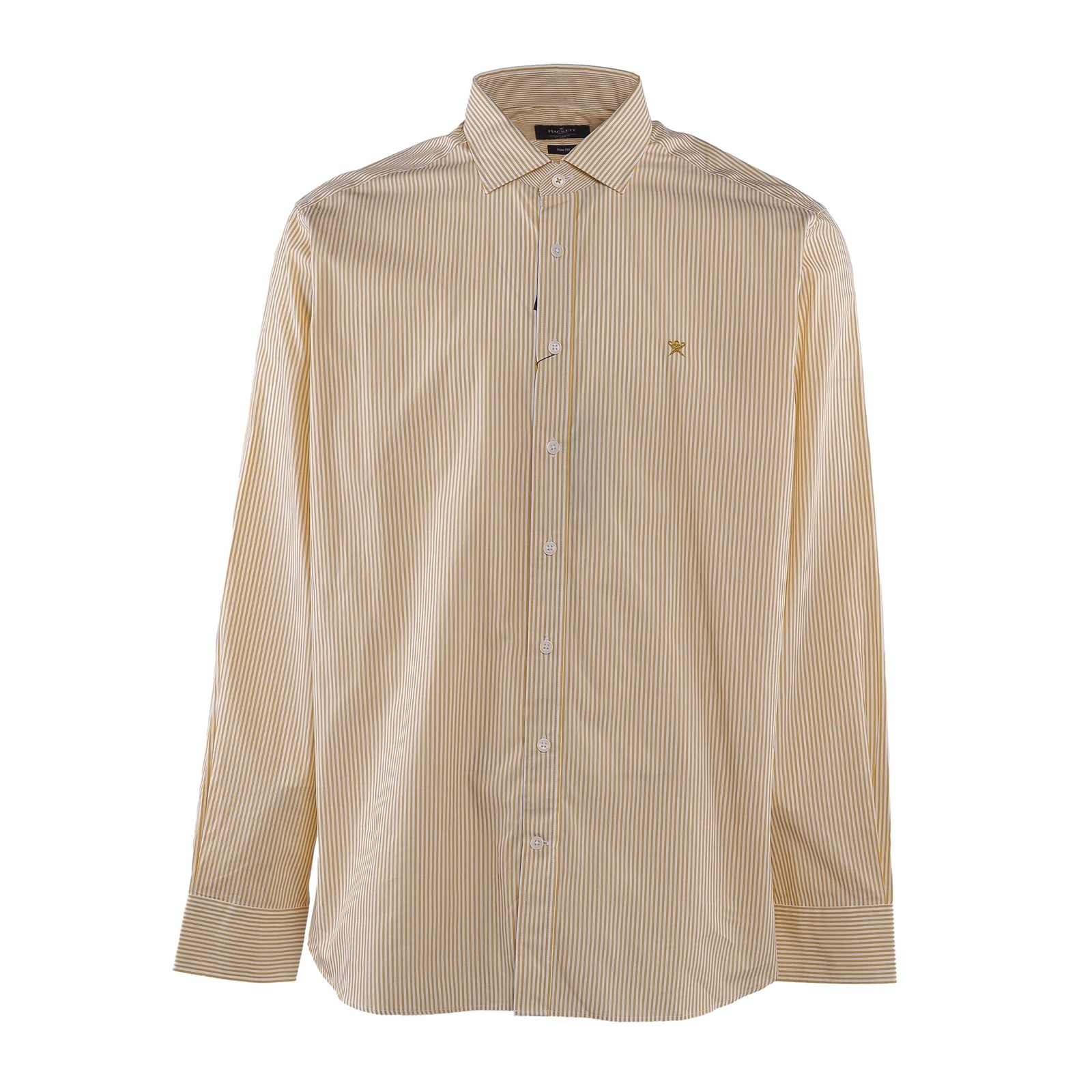 Hackett London men’s shirt yellow striped 100% cotton hm309164 size XXL 46