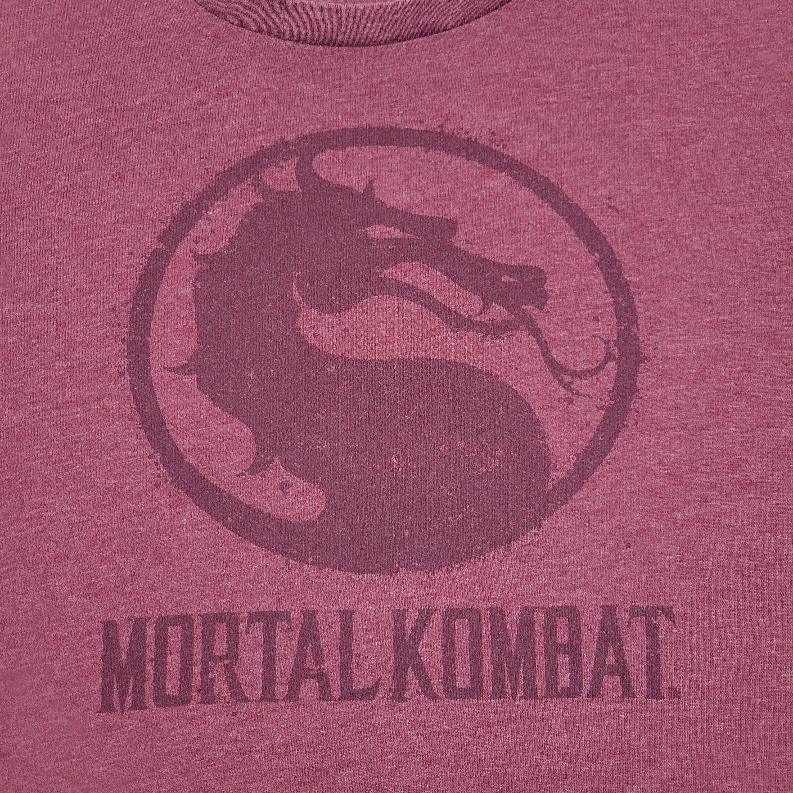 Mortal Kombat Klassic Short Sleeve Shirt Mens 2XL Red Cotton Dragon Logo Graphic gallery