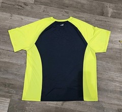 Mens XXL Two Tone Pullover BCG Navy Neon Yellow Short Sleeves Side Panels