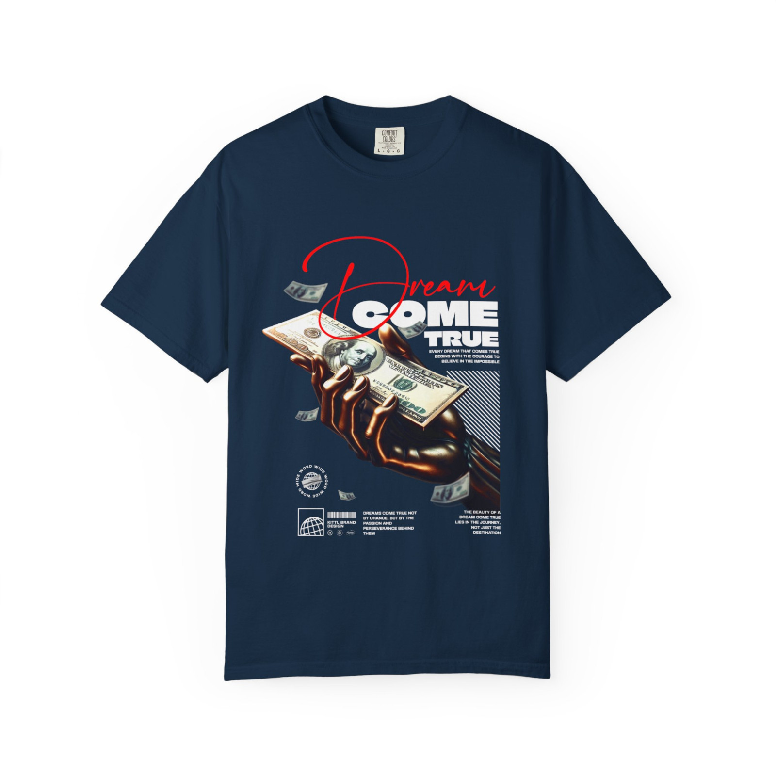 Dream Come True Graphic Tee, Comfort Colors T Shirt, Unisex Streetwear Tee gallery