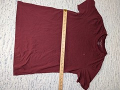 American Eagle Men’s Red Super Soft Knit Solid Crew Neck Standard Fit Tee XS