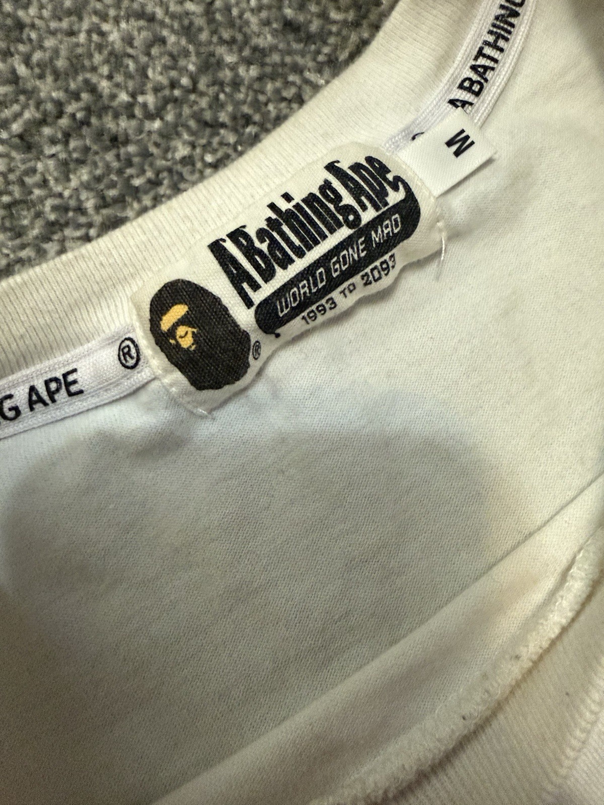 BAPE FW19 College Mix Color Tee Size Medium gallery