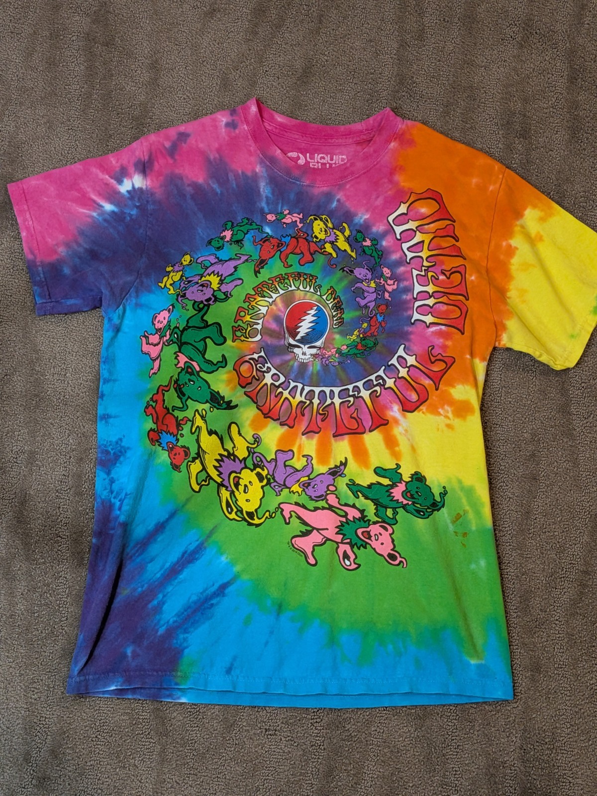 Liquid Blue GRATEFUL DEAD Tie Dye Dancing Bears T-Shirt Mens Size Medium gallery
