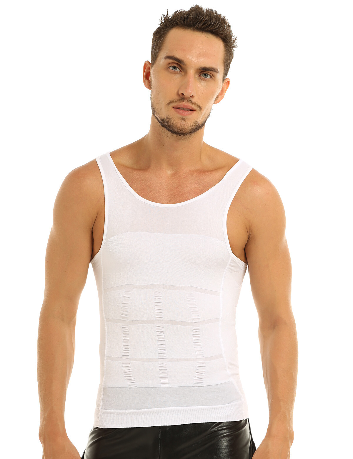 Men's Abdomen Muscle Slim Sauna Body Shaper Firm Control Tummy Waist Vest Shirt gallery