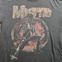 Misfits Shirt Mens Medium Black Skeleton Punk Band Tee Graphic Distressed Gildan