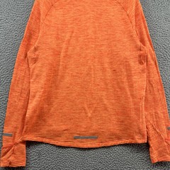Nike Shirt Mens Small Orange Running Reflective Thermal Long Sleeve Half Zip