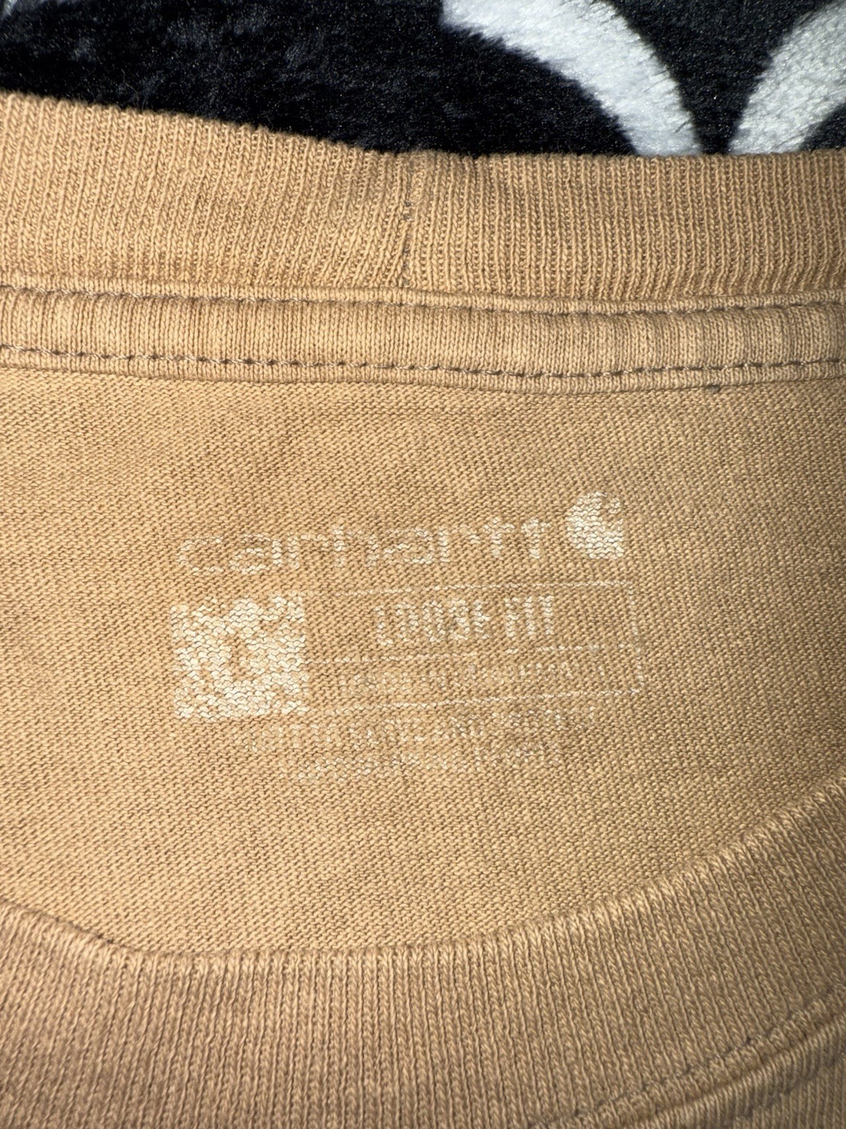 Carhartt Mens Short Sleeve T-Shirt Size Large Tan Loose Fit Casual Work Wear gallery