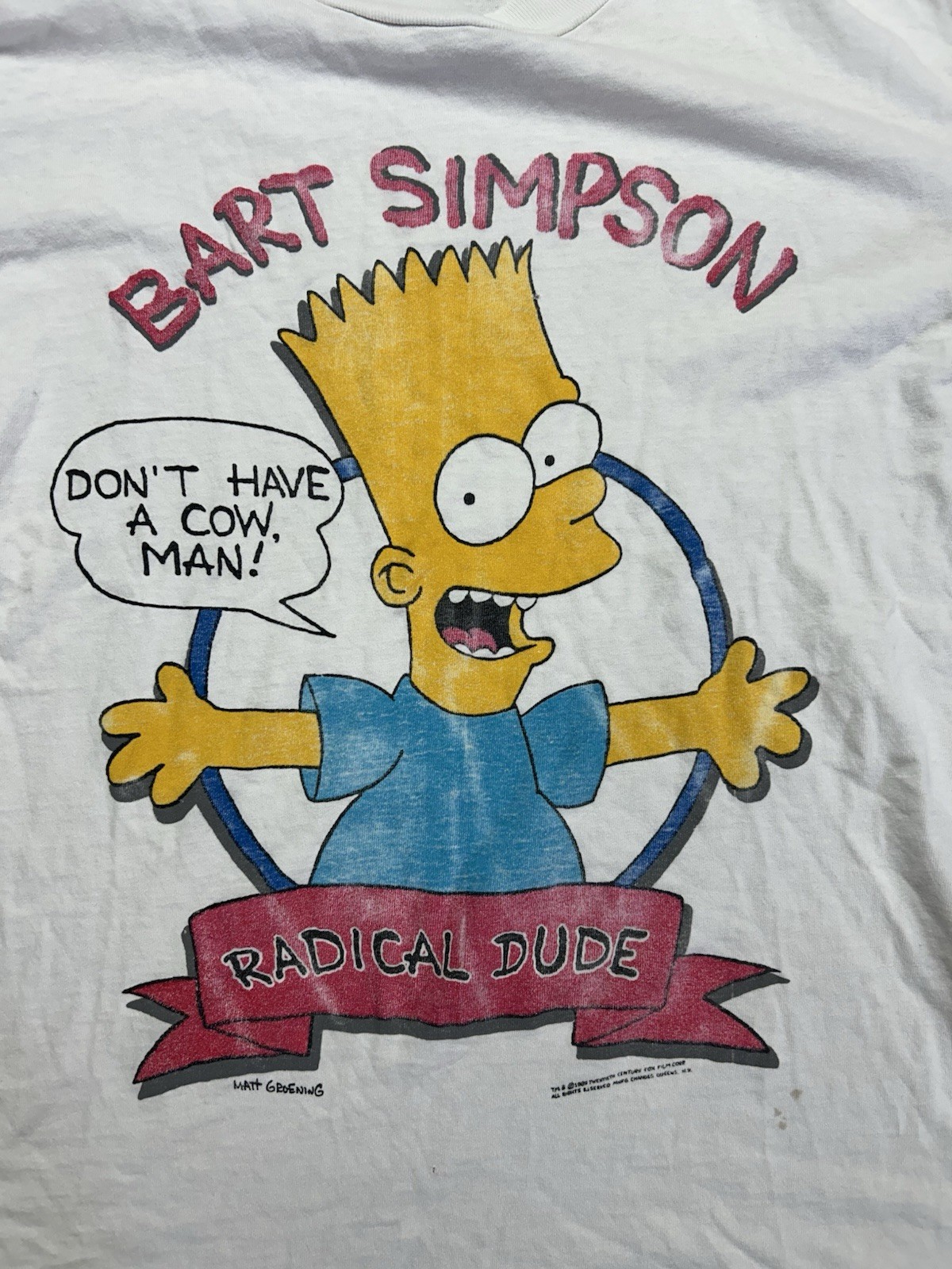 Vintage The Simpsons Bart Simpson Shirt Mens M 80s Graphic Tee 1989 USA gallery