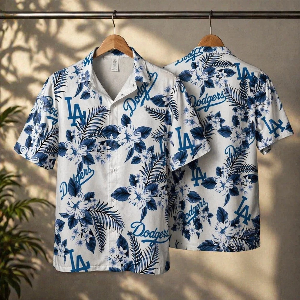 Dodgers Hawaiian Button Down Shirt Unisex Adults BL2548 gallery