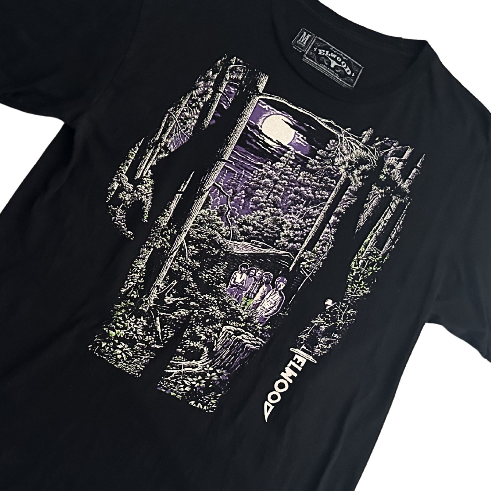 Elwood Skateboards Friday The 13th Horror Graphic Tee Mens M Med Black Y2K Skate gallery