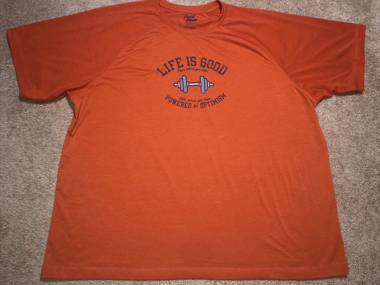 Good Move by Life is Good Men’s XXL Powered by Optimism Semi Fitted T-shirt