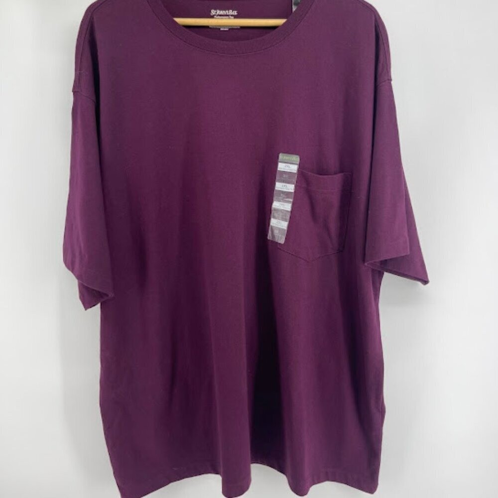 Men's Size 2XL Maroon T Shirt ST. Johns Bay Performance Cotton NWT gallery