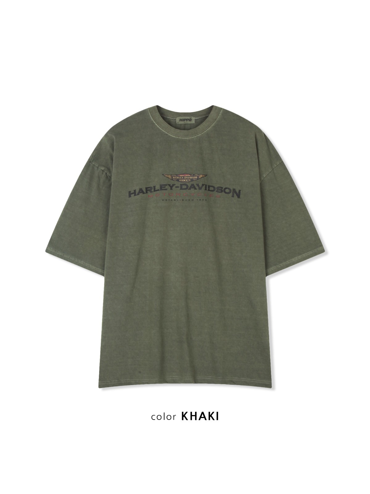 Pigment Dyed Oversized T-Shirt Loose Fit Casual Streetwear Graphic Tee gallery