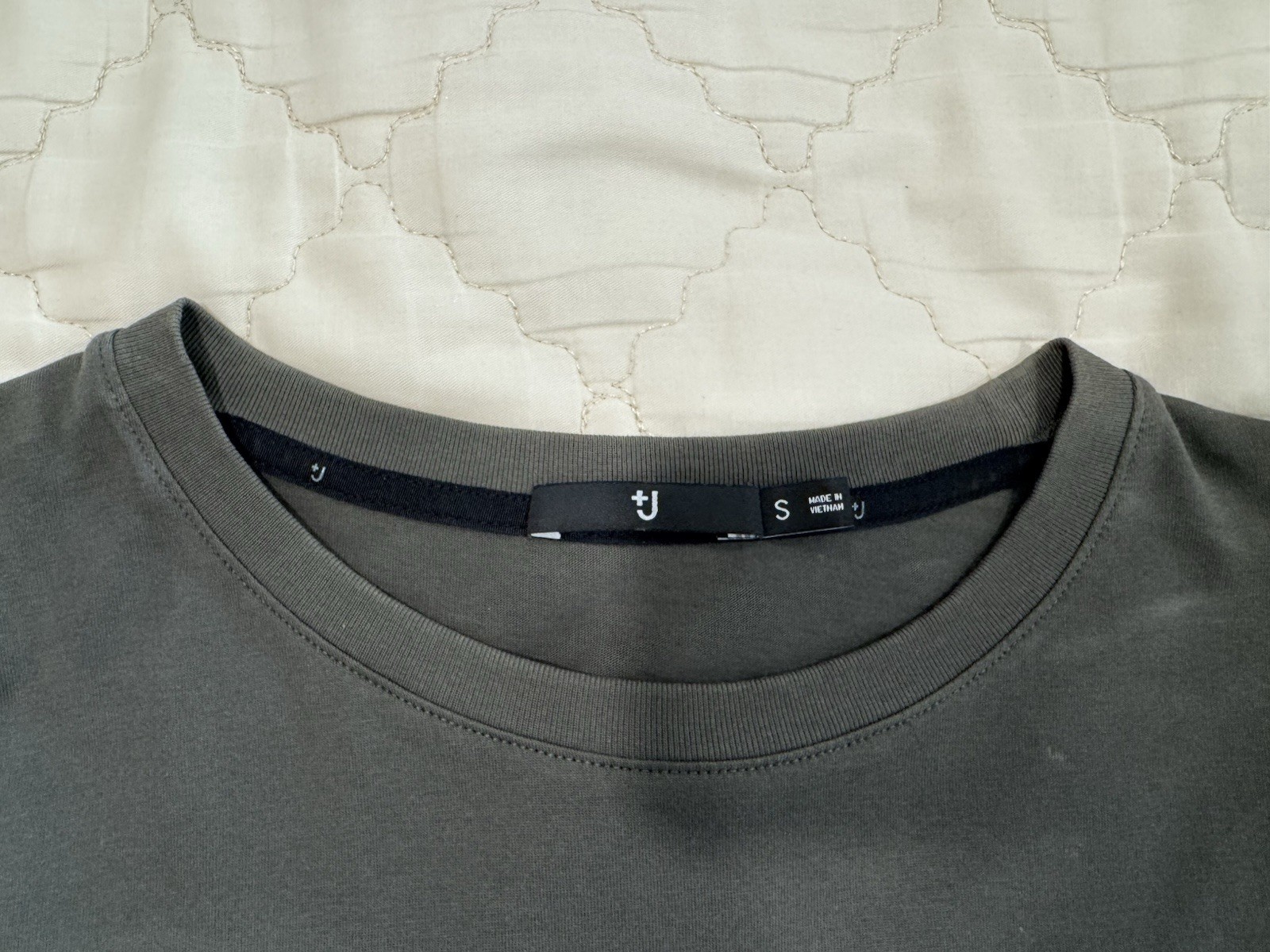 Uniqlo x Jil Sander +J Supima® Cotton Relaxed Fit T-Shirt Olive Green Size Small gallery