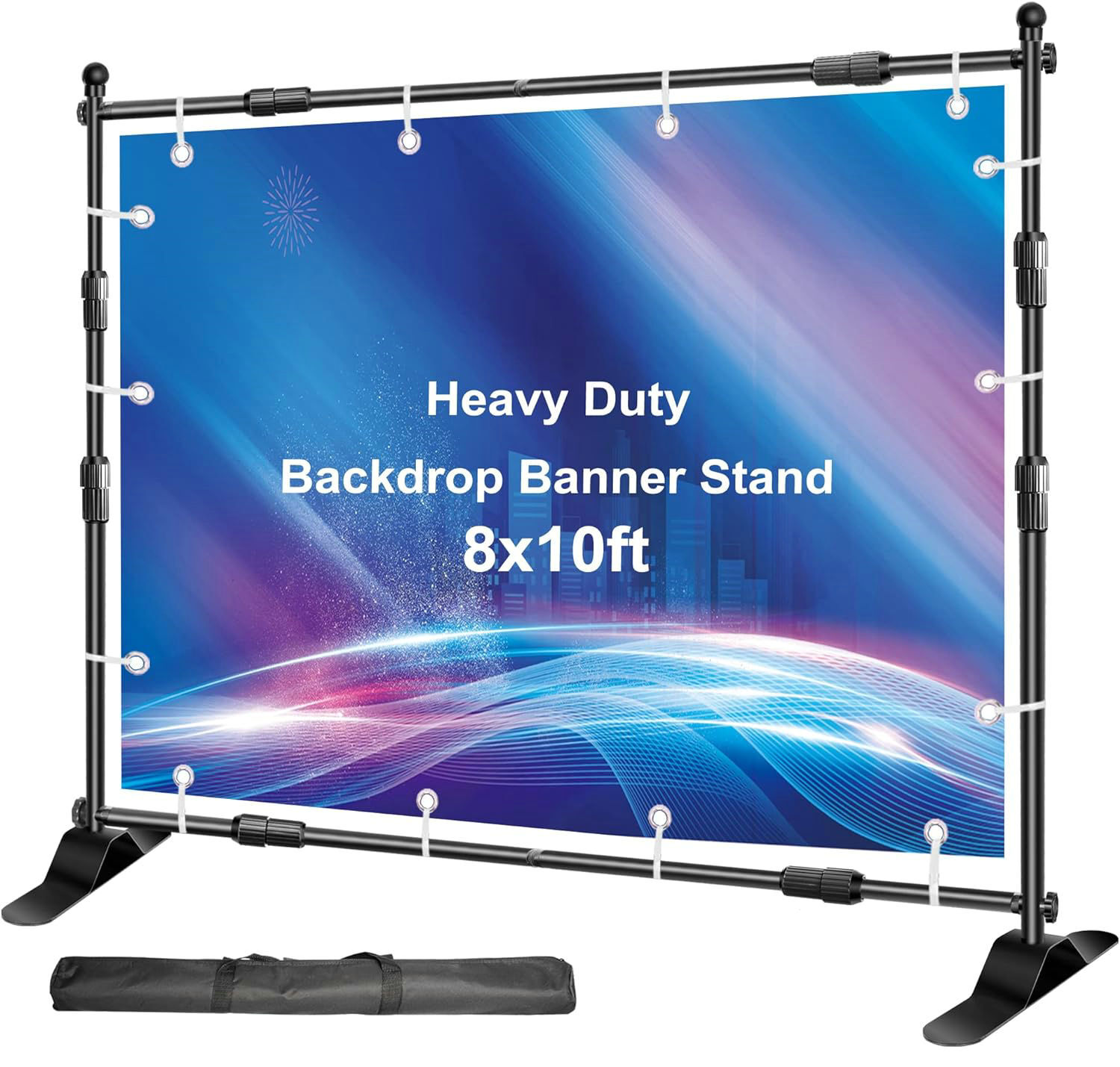 8’x10′ Step and Repeat Banner Stand Adjustable Telescopic Trade Show Backdrop US