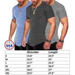 Men Casual Round Neck Top Training Muscle Fitness Active T-Shirt Slim Fit Tee