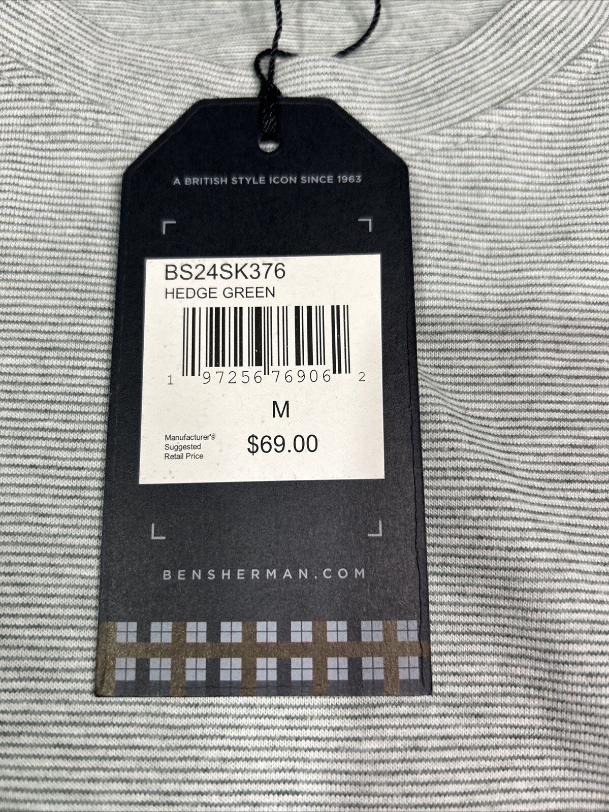 NWT Ben Sherman T-shirt Men’s Medium Short Sleeve Logo Athleisure Pocket Casual gallery
