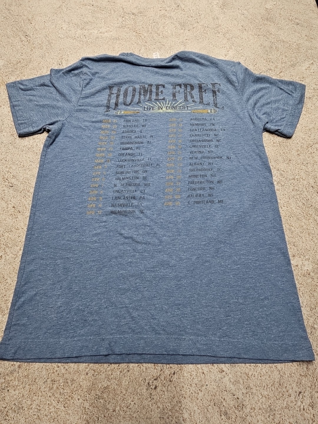 Home Free Live In Concert Men's Solid Blue Graphic Print Short Sleeve Tshirt... gallery