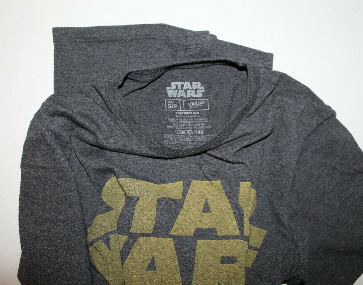 S Adult Star Wars Logo Shirt Dark Gray with Yellow Logo gallery