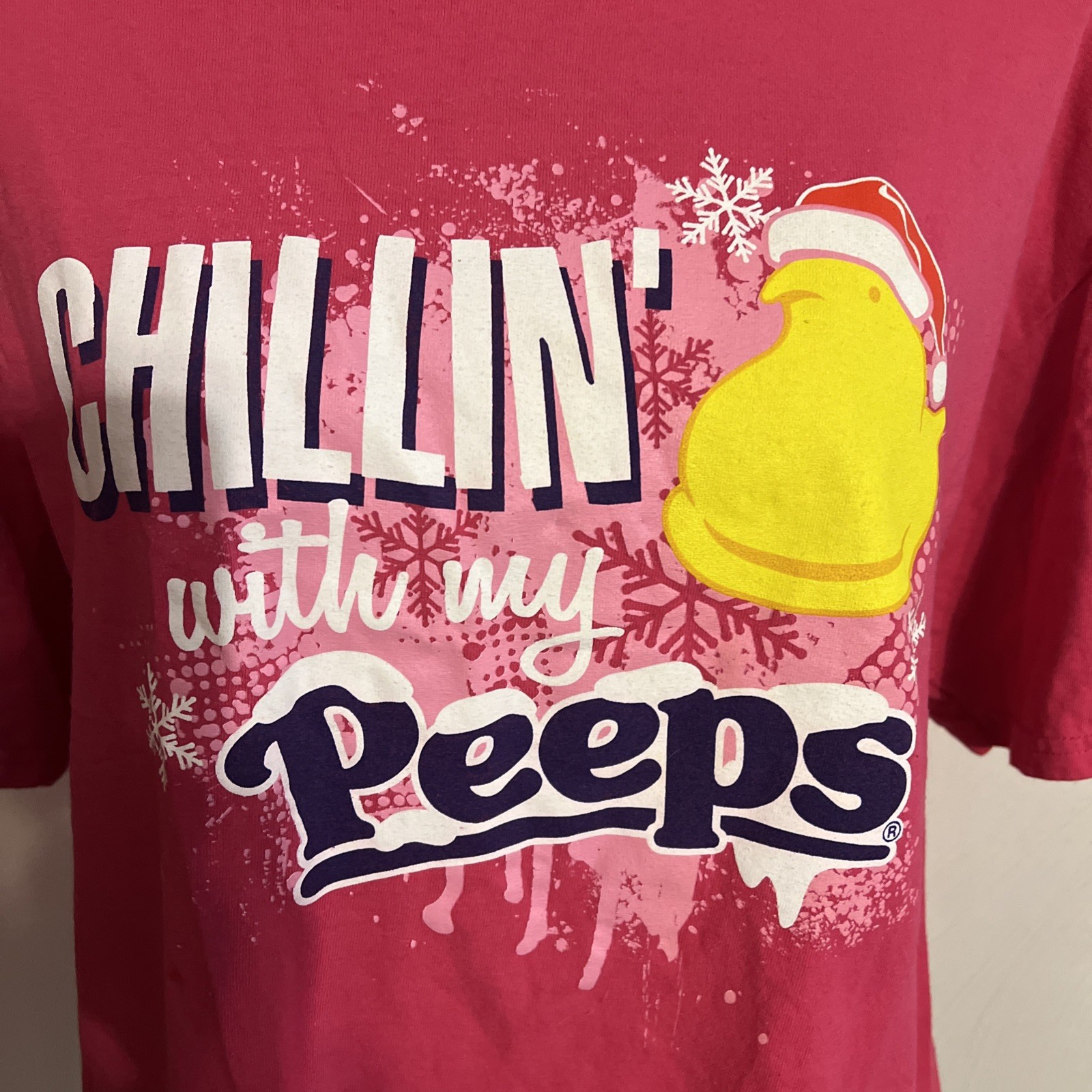 Chillin With My Peeps Candy Winter Funny Unisex T-Shirt XL Vintage RARE Easter gallery