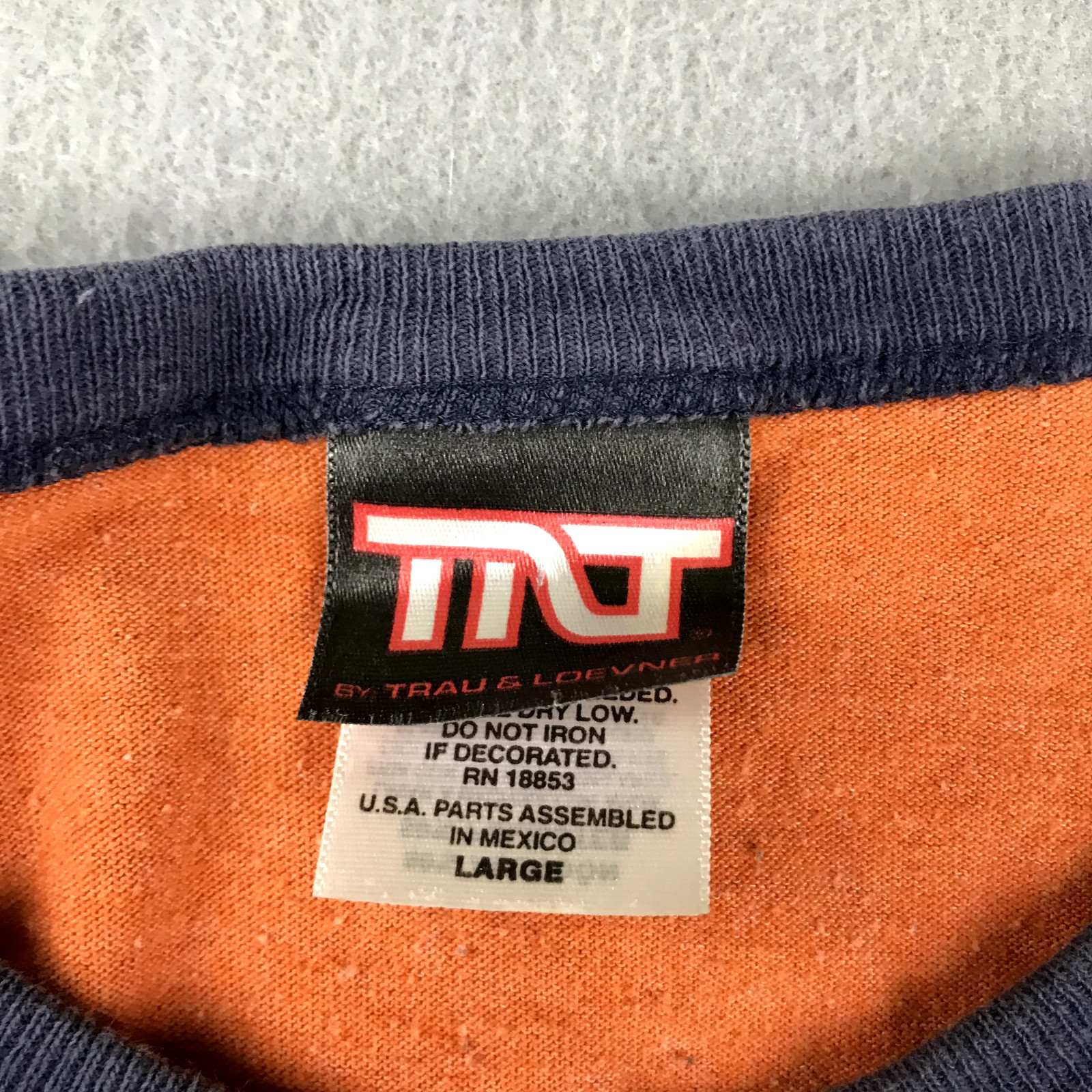 VTG PITT Shirt Mens Large Orange Cotton Contrasting Trim Pittsburgh Panthers Tee gallery