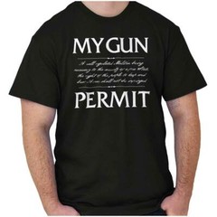 My Gun Permit 2nd Amendment Constitution 2A Womens or Mens Crewneck T Shirt Tee