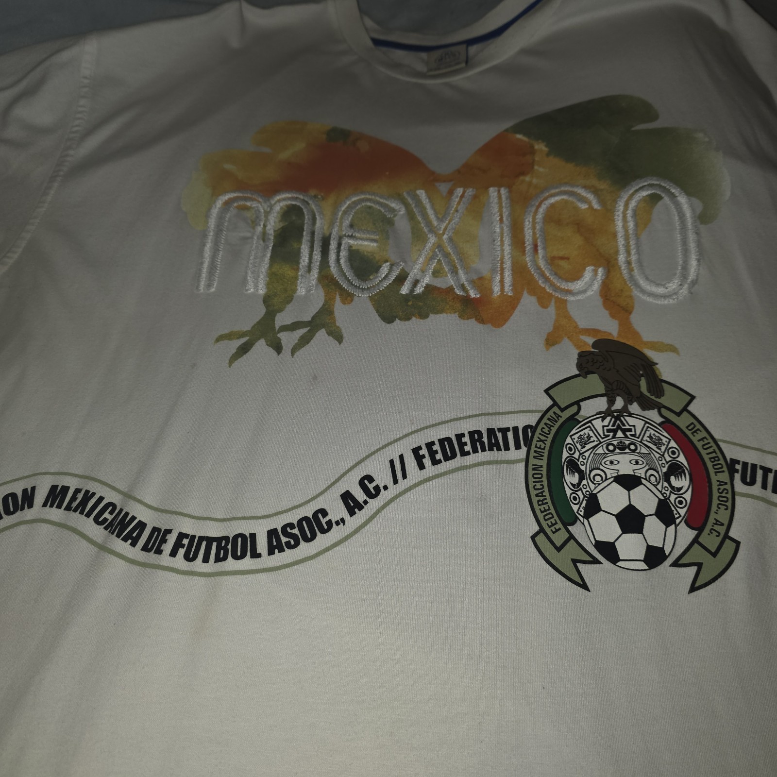 Vintage Nike Mexico BRS Tee Size XXL Blue Ribbon Sports 3D Mexican Football RARE gallery