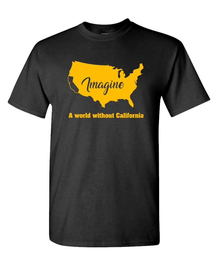 IMAGINE NO CALIFORNIA - Unisex Cotton T-Shirt Tee Shirt gallery