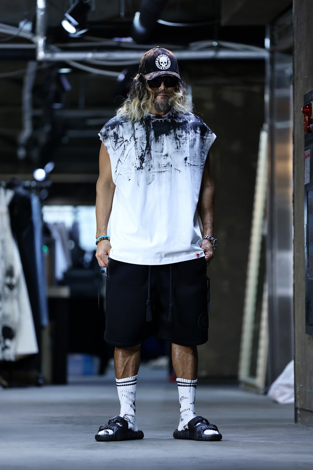 ByTheR Mens Hand Painted Graphic Loose Fit Sleeveless Tank Top Streetwear gallery