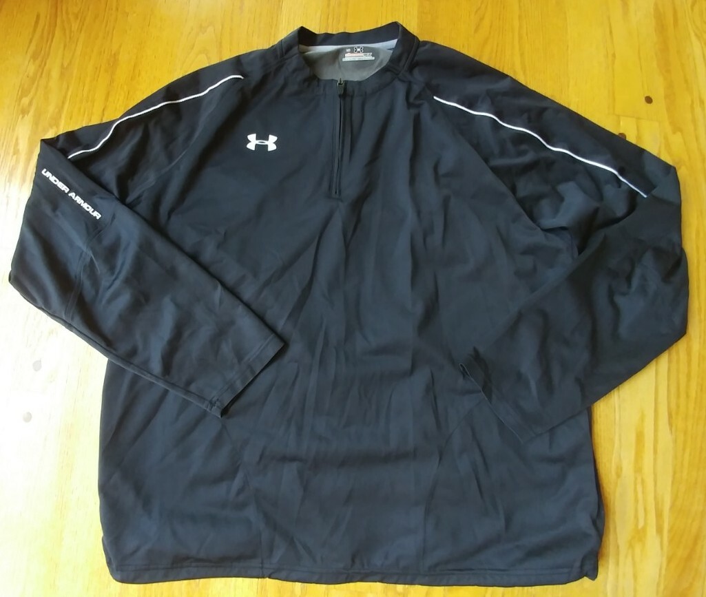 Under Armour Men’s All Season Gear Shirt/Jacket 1/4 Zip Black Large EUC
